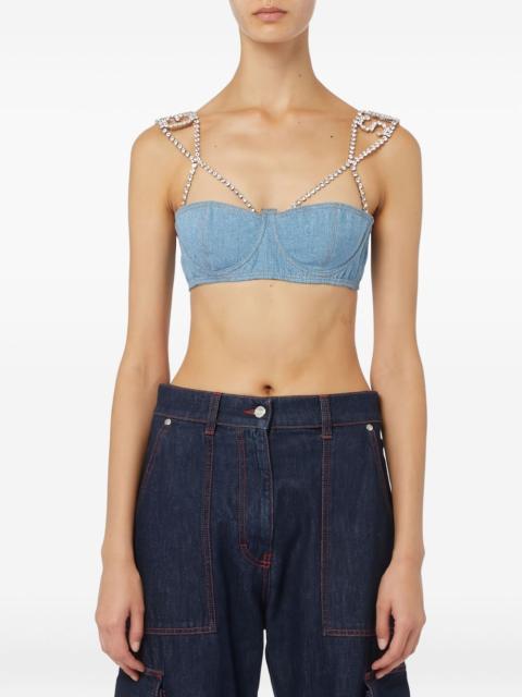 GCDS bling denim top