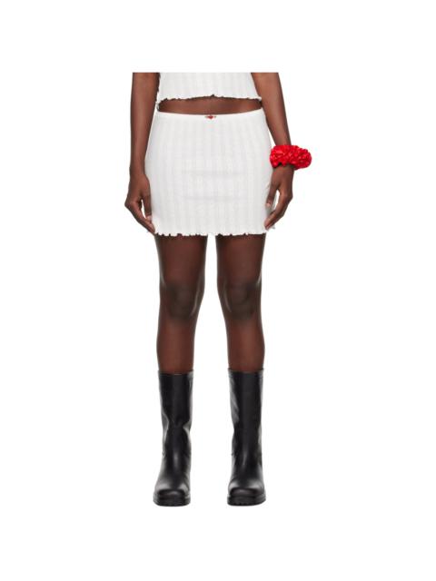 SANDY LIANG White Shorty Miniskirt
