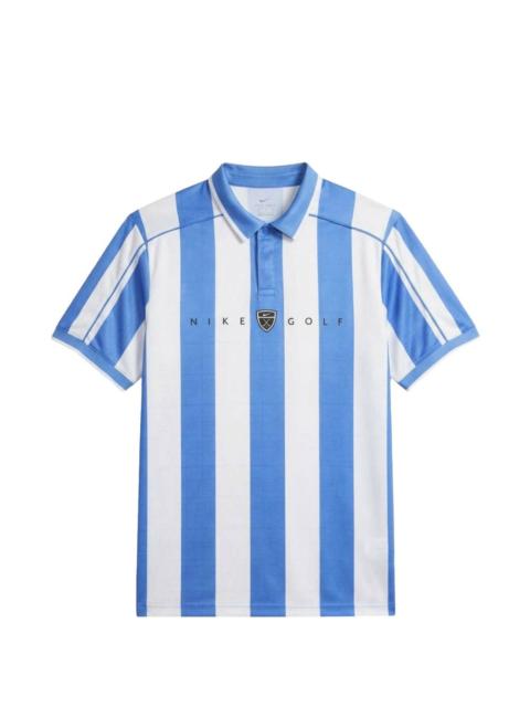 Nike Fairway striped logo-patch polo shirt