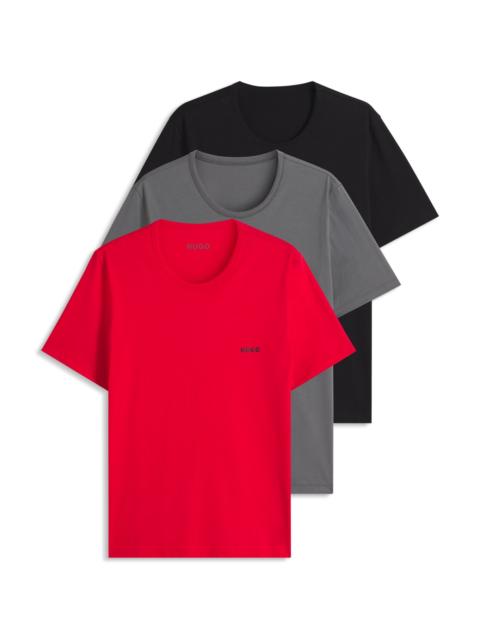 HUGO THREE-PACK OF COTTON T-SHIRTS