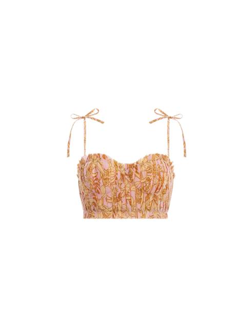 Agua by Agua Bendita Moringa Vuelo Atardecer Cropped Top