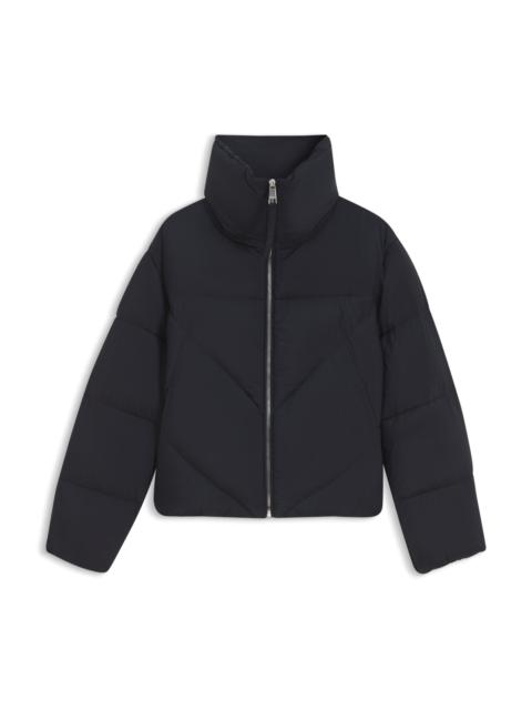 BOSS ZIPPERED PUFFER JACKET IN LUSTROUS FABRIC