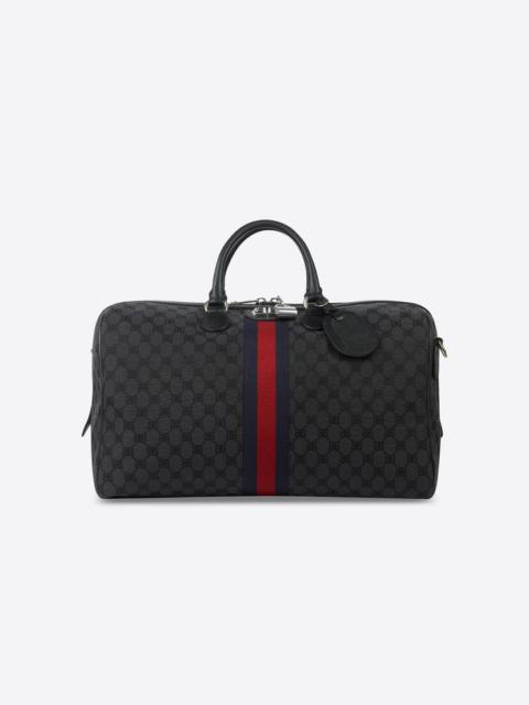 BALENCIAGA Men's Hacker Medium Duffle Bag In Jacquard Canvas in Black