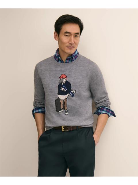 Brooks Brothers Merino Wool Henry Intarsia Sweater