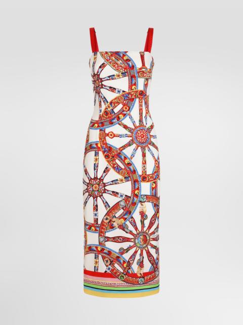 Dolce & Gabbana Carretto-print charmeuse dress