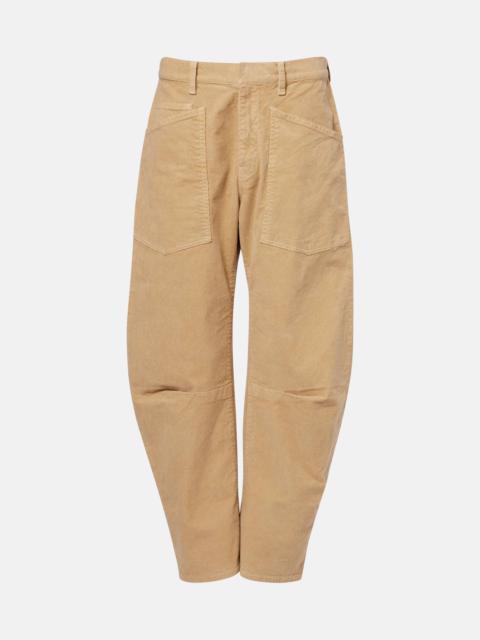 NILI LOTAN Shon cotton-blend barrel-leg pants