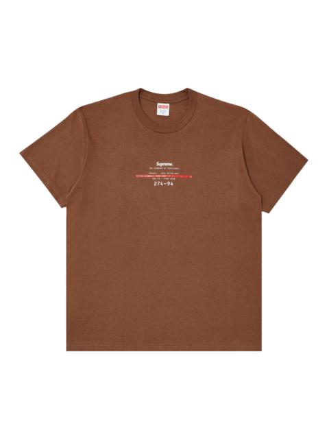 Supreme Standard Tee 'Brown'