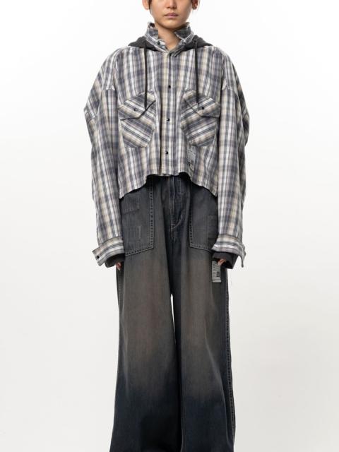 Maison MIHARAYASUHIRO Hoodie Combine Checkered Shirt