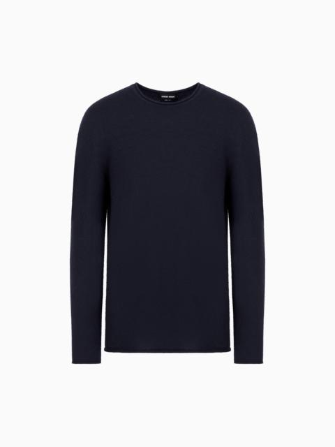 GIORGIO ARMANI Icon cashmere interlock crew-neck jumper