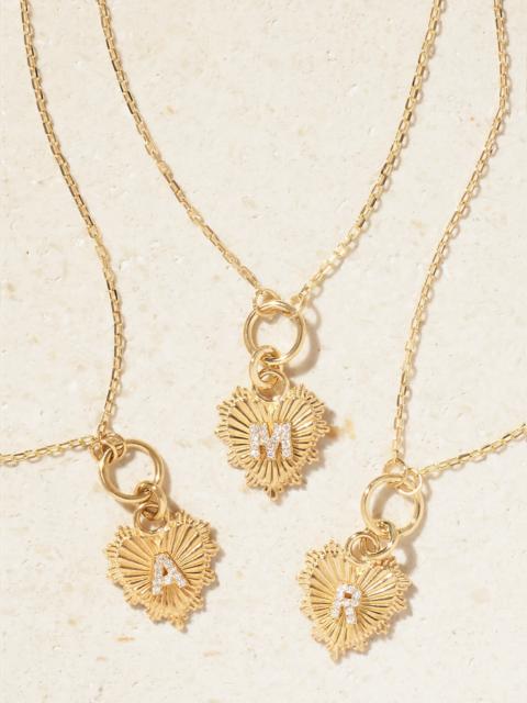 FOUNDRAE Initial 18-karat Gold Diamond Necklace