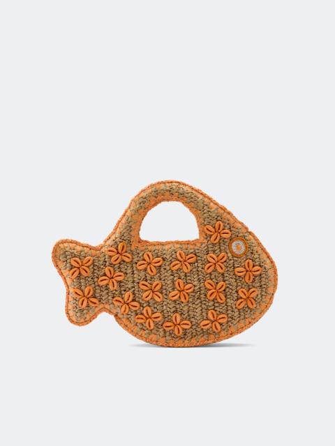 SIMONMILLER Puka Fish Bag in Natural/Light Orange