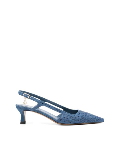 maje 50mm crystal-embellished pumps