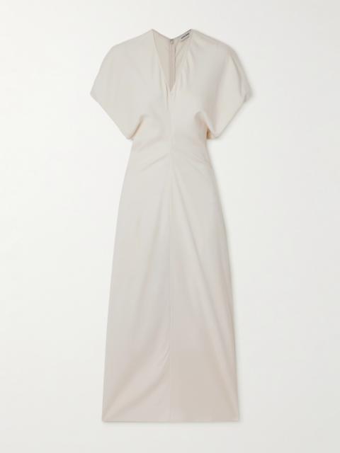 ANINE BING Zadig Gathered Crepe Midi Dress