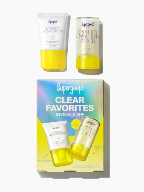 Supergoop Clear Favorites Invisible SPF Kit