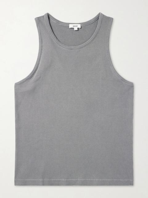 AGOLDE Viggo Ribbed Stretch Organic Cotton and TENCEL™ Lyocell-Blend Tank Top
