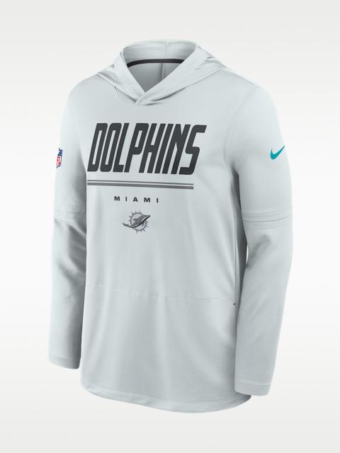 Nike Miami Dolphins Sideline Men's Nike Dri-FIT NFL Long-Sleeve Hooded Top