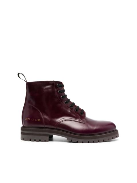 Common Projects number-motif combat boots