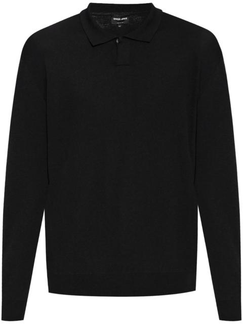GIORGIO ARMANI fine-knit polo shirt