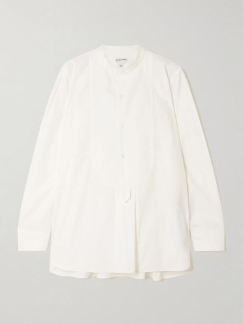Bottega Veneta Paneled cotton-blend shirt Off-white