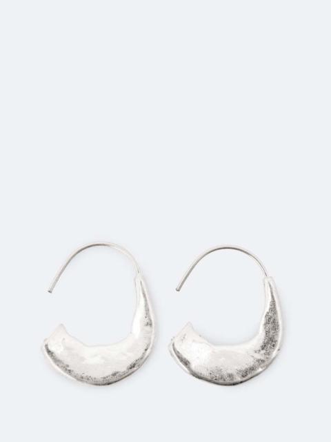 ALLSAINTS TALON SMALL FLAT HAMMERED EARRINGS