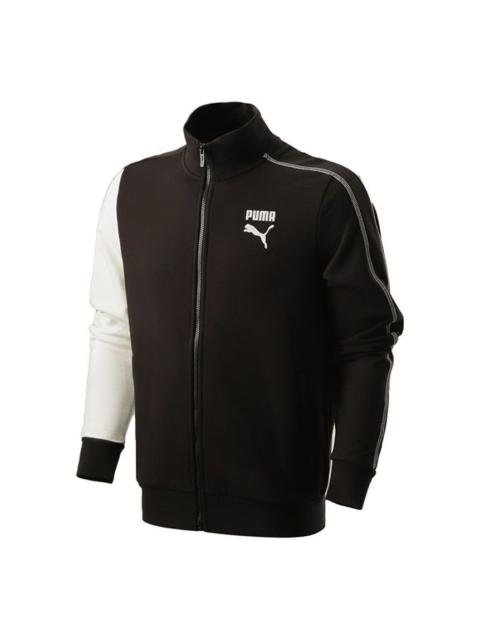 PUMA PUMA Kontrast T7 Stand Collar Contrasting Colors Jacket Black 531310-01