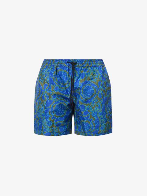 Graphic-print regular-fit swim shorts