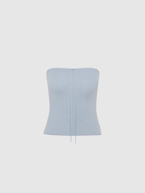 ST. AGNI Wool Strapless Top - Light Steel