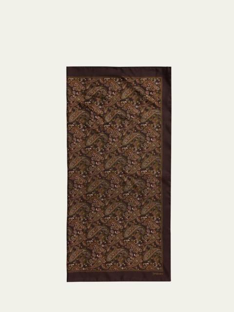 SAINT LAURENT Paisley-Print Silk Scarf