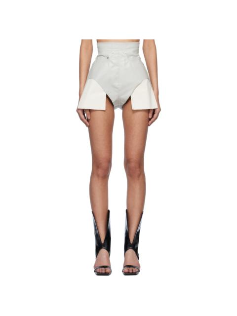 Rick Owens Gray Hollywood Dirt Cutoffs Denim Shorts