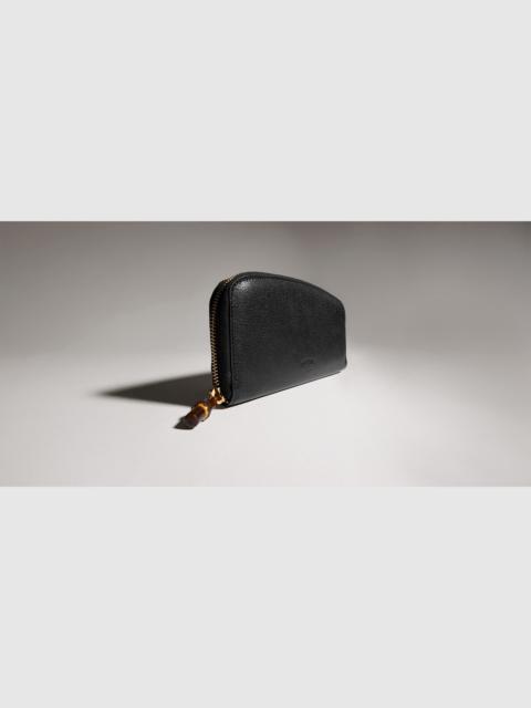 GUCCI Zip around wallet with bamboo