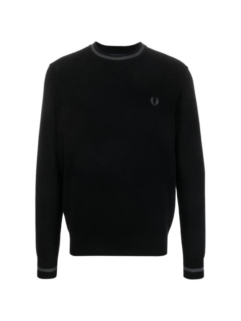 Fred Perry logo-detail knitted sweater
