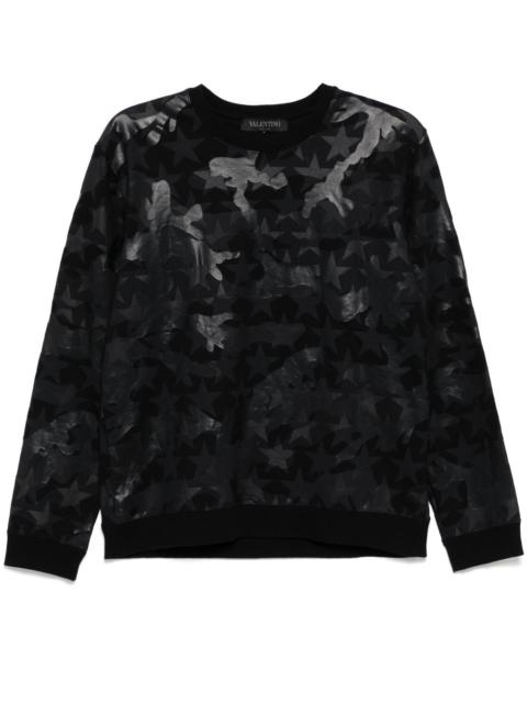 Valentino camouflage star-print sweatshirt
