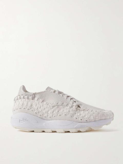 Air Footscape Suede-Trimmed Woven Webbing and Mesh Sneakers