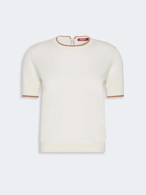 Max Mara AGENDA Wool and silk yarn sweater - WHITE