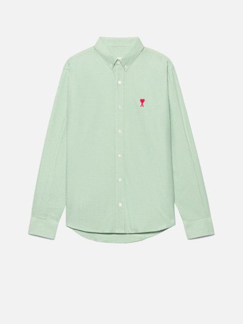 AMI Paris Gingham Button-Down Ami De Coeur Shirt