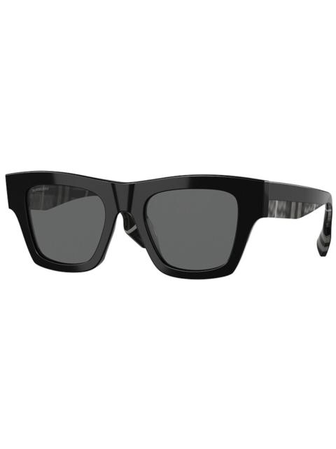 Burberry Burberry Sunglasses Ernest Square Frame Black Charcoal Check (40823061)