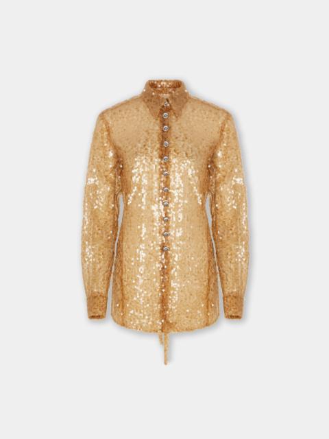 SEQUIN-EMBROIDERED SHIRT