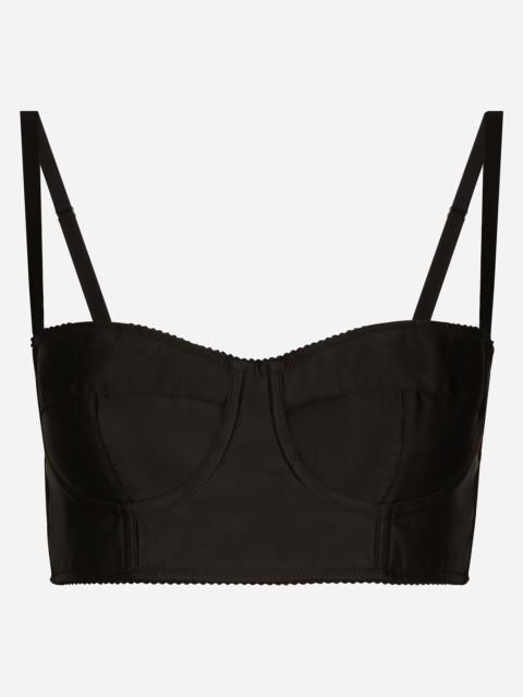 Dolce & Gabbana 짧은 새틴과 marquisette 코르셋