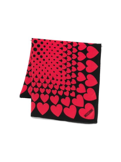 Moschino heart-print scarf