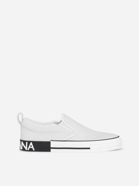 Dolce & Gabbana Perforated calfskin Custom 2.Zero slip-on sneakers