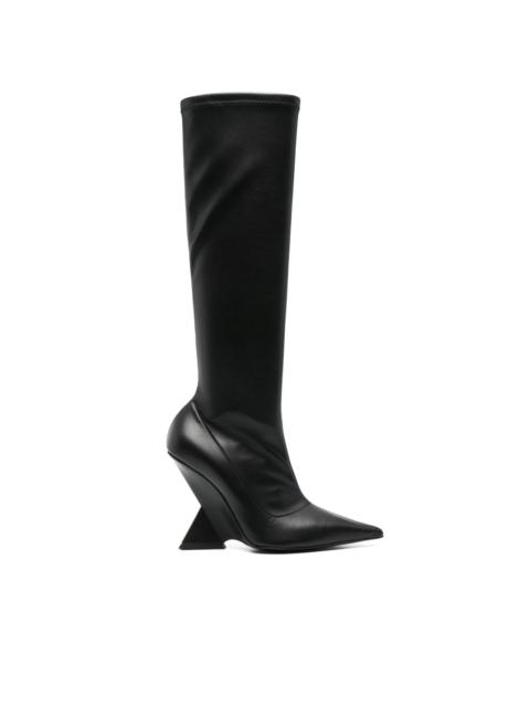 THE ATTICO 120mm Cheope leather knee boots