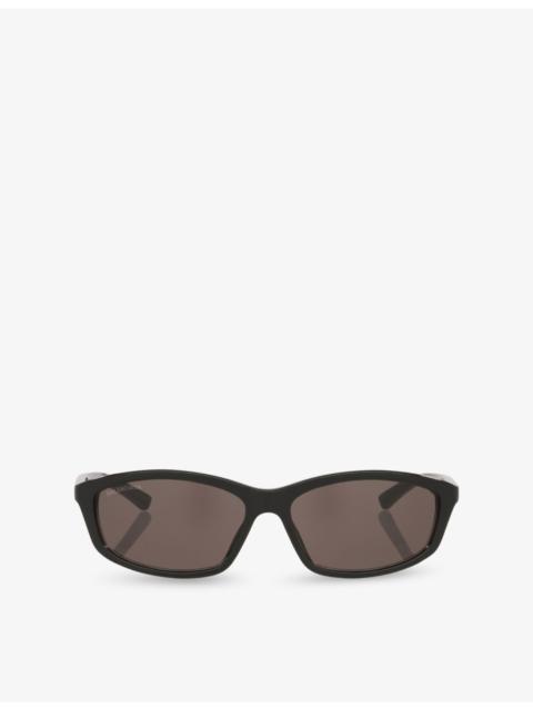 BALENCIAGA BB0401S Rectangle-Frame Acetate Sunglasses