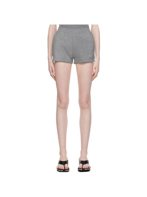 Gray Glittered Shorts