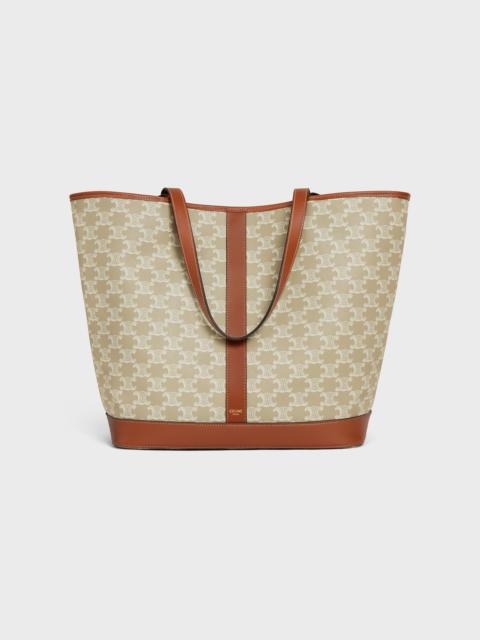 CELINE MEDIUM CABAS in Triomphe Canvas and calfskin