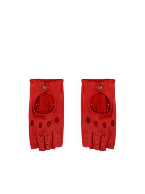 Valentino perforated leather gloves