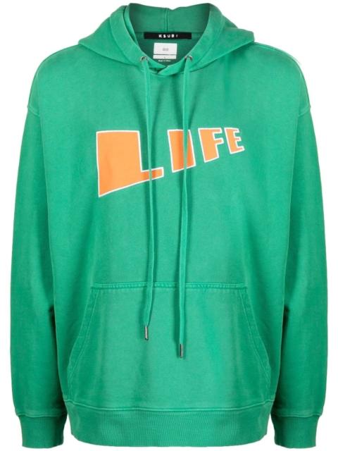 Ksubi 'Life' cotton drawstring hoodie