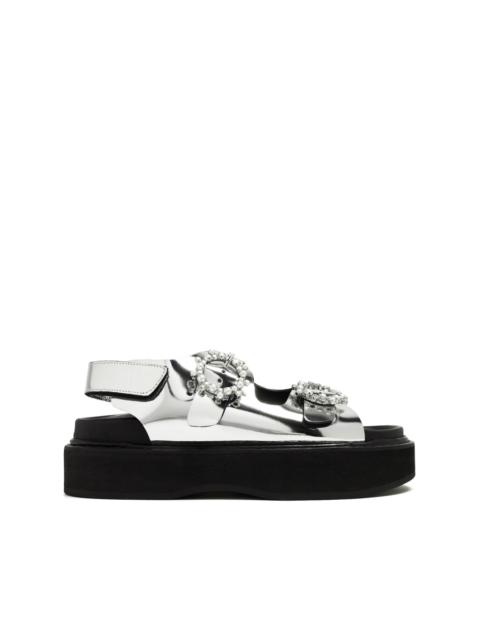 Simone Rocha buckled flatform leather sandals