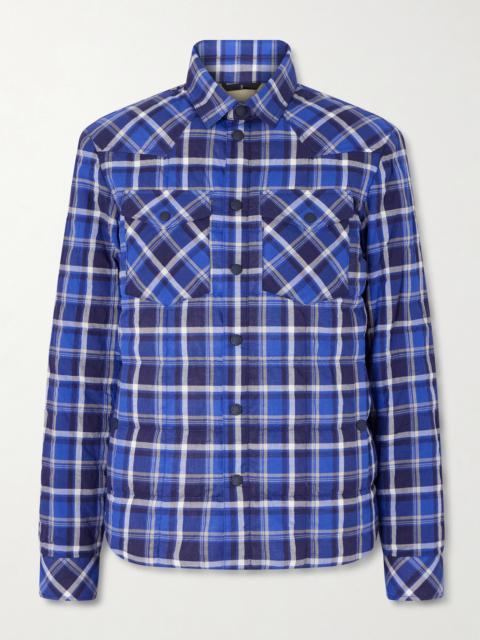 Moncler Grenoble Gelt Quilted Checked Cotton-Blend Down Shirt Jacket