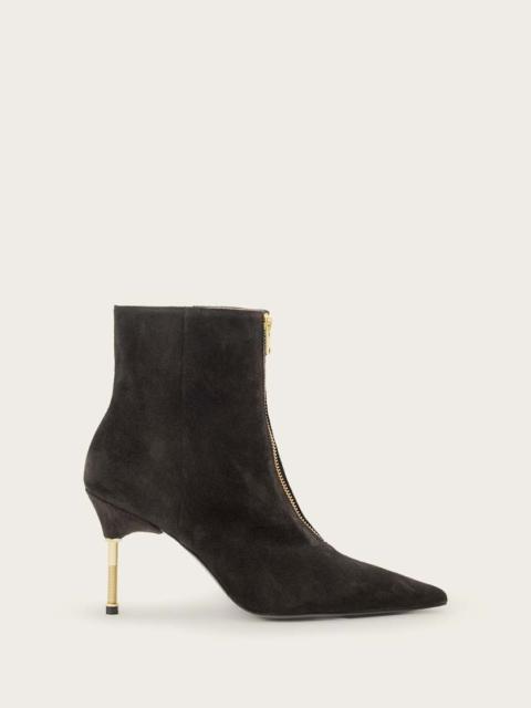 ALLSAINTS NATASHA POINTED ZIP UP SUEDE BOOTS