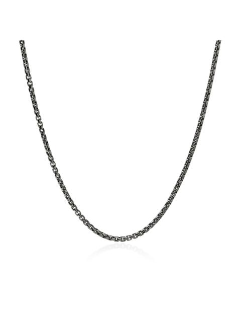 JOHN HARDY Box Chain Necklace, Dark Silver, 2.7MM